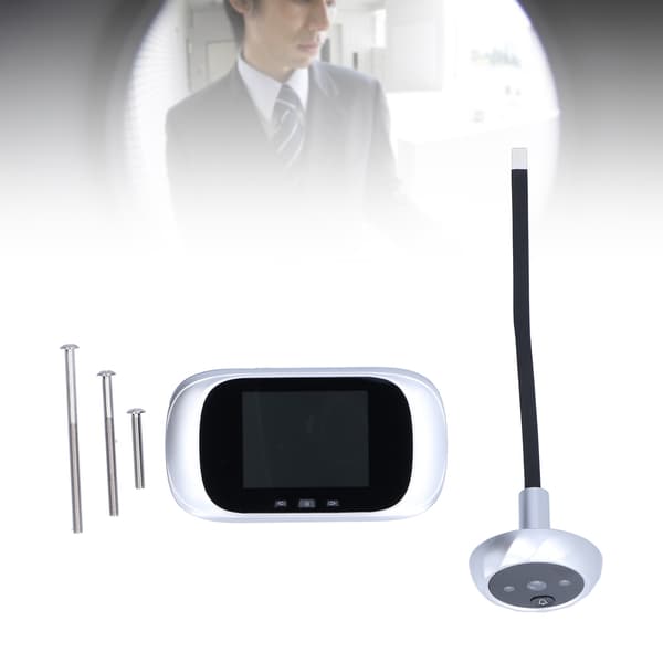 2,8 tums LCD-videodörrklocka, infraröd mörkerseende, silver, hemsäkerhetsmonitor
