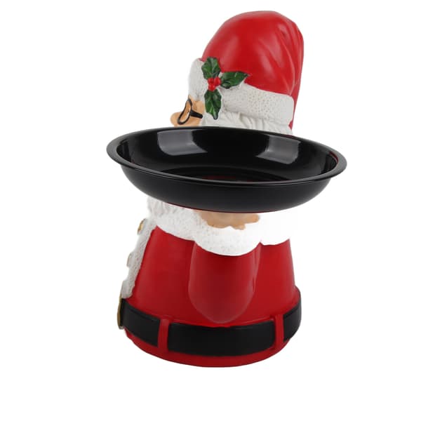 Snögubbe Tomte Harts Serveringsbricka Fruktskålshållare Fest Snack Display Stativ för Jul Heminredning