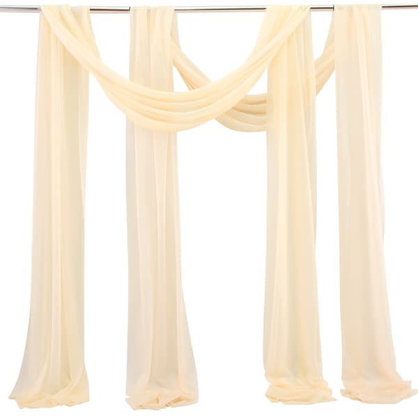 Bröllopsbåge Chiffongtyg Drapering Bröllopsdrapering Bågdekoration Bröllopsinredning