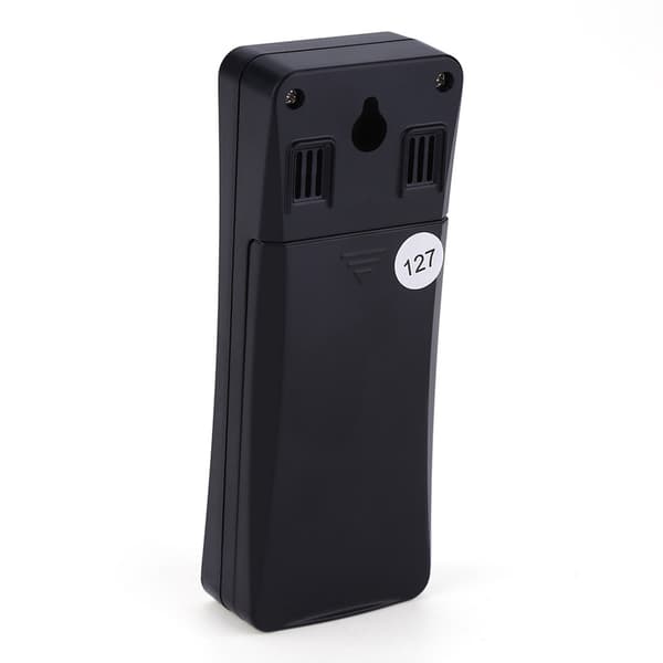 Trådløst termometer med LCD-display, indendørs/udendørs sensor, digital temperaturmåler, sort