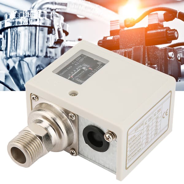 G1/2\" Tryckbrytare för luftvattenpumpkompressor, 12V tryckreglering, 100PSI, 1/2\" NPT, 2-pack