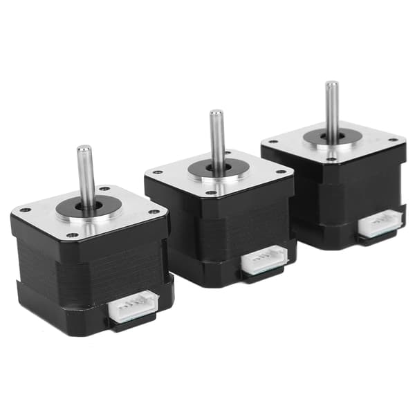 Stepper Motorsæt Sort Rustfrit Stål 3D Printer Tilbehør 42BYGHW609 34mm 12V