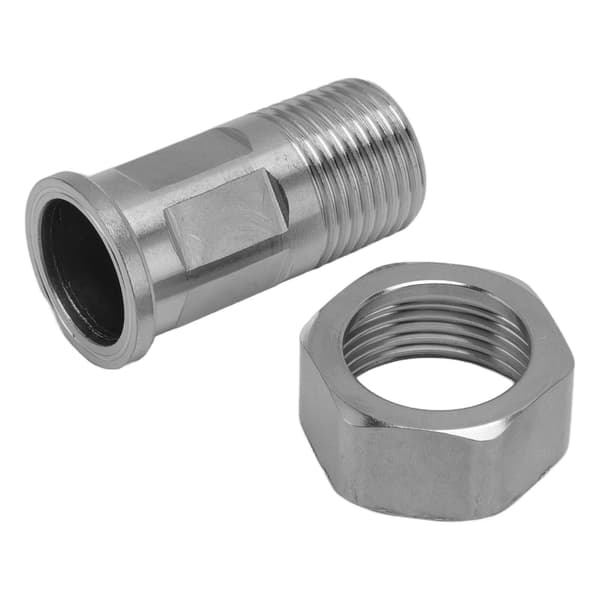 Rørfitting i rustfrit stål VVS Stødskjøt Adapter Spa Boblebad Komponenter Hardware G1/2 til G3/4