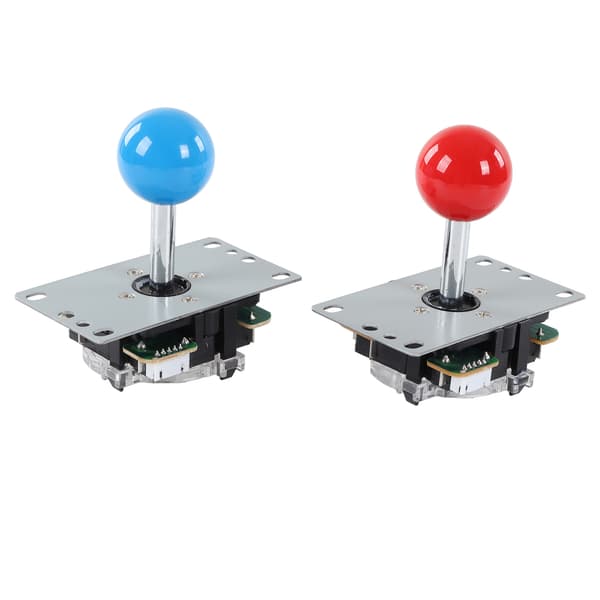 2-spiller DIY Arcade-sæt USB-brætspil-encoder Joystick Arcade-knapsæt til venner, der samles, blå og rød
