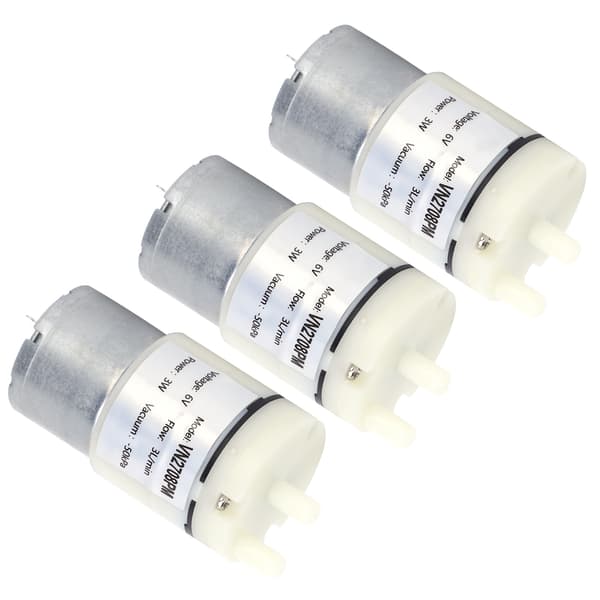 Mini akvarieluftpumpmotor DC 6V, 3-pack vakuumvattenpump för akvarium