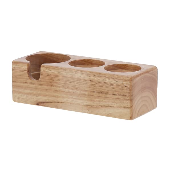 3-hullers komposit træ kaffetamper standerholder base til cafébarbrug