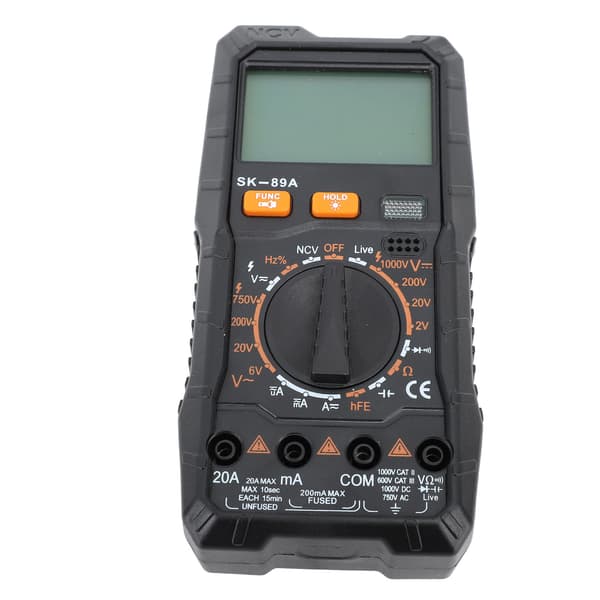 Digitalt Multimeter Auto Ranging Stemmeudsendelse AC DC Spænding Strøm Kapacitans Modstand Frekvens Tester