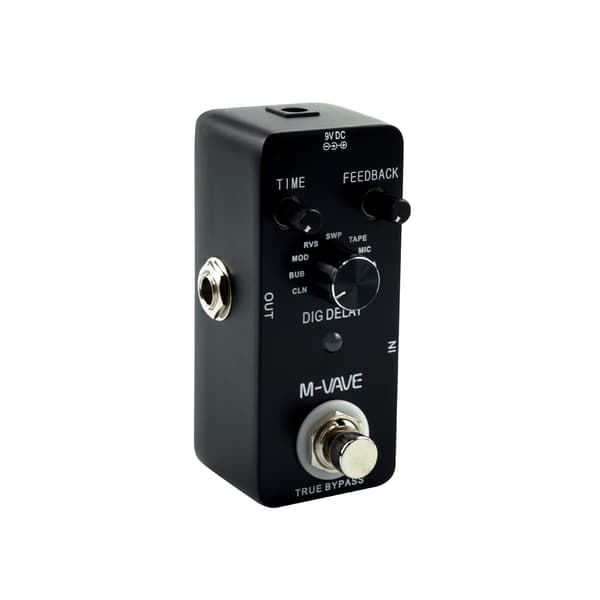 M-VAVE DIG DELAY Digital Delay Guitar Effektpedal med 9 Delay-effekter True Bypass Fuld metalskal