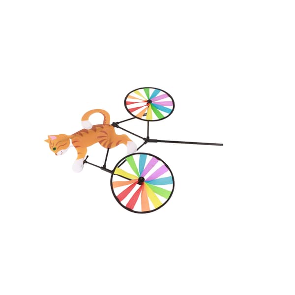 Sort kat cykel vindmølle hvirveldyr vindspinner havekunst indretning