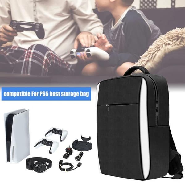 PS5 Konsol Rejsetaske, Bærbar Gaming Rygsæk til Controller & Tilbehør Opbevaring