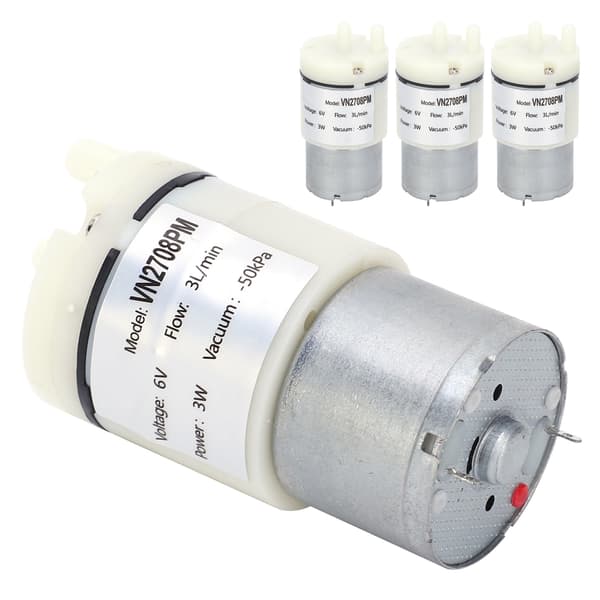 Mini akvarieluftpumpmotor DC 6V, 3-pack vakuumvattenpump för akvarium