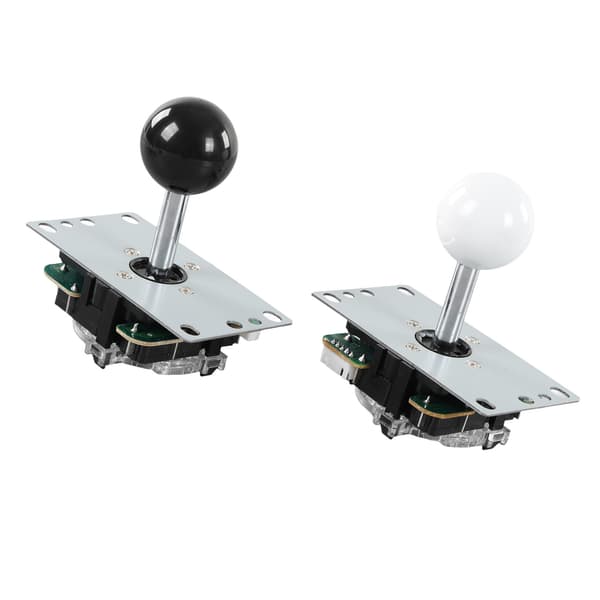 Gør-det-selv arkadesæt til 2 spillere, USB-encoder joystick og knapsæt, sort/hvid, tilbehør til hjemmefestspil