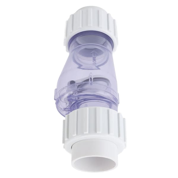 1,5\" Simbassäng Backventil Transparent 2-pack Professionell Inline Backventil