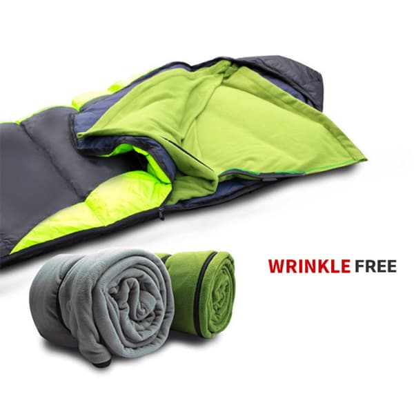 Multifunktionell Fleece Sovsäcksfoder Fritidsfilt Camping Sovmatta