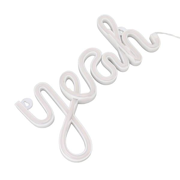 Yeah Shape LED Neonskylt Väggdekor - Varmvit Nattlampa