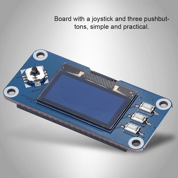Raspberry Pi OLED-näyttöhattu 2B/3B/Zero W -näyttömoduuli 128x64 I2C-minimonitori