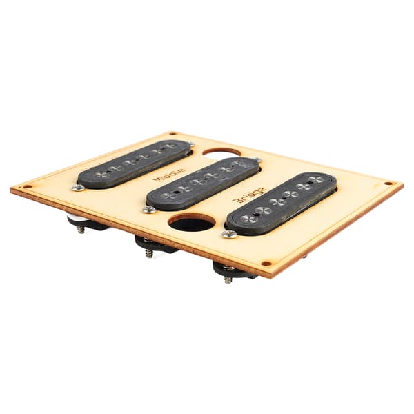 Svart Ljudlös 6-Ljudhåls Elgitarr Single Coil Pickup Kit