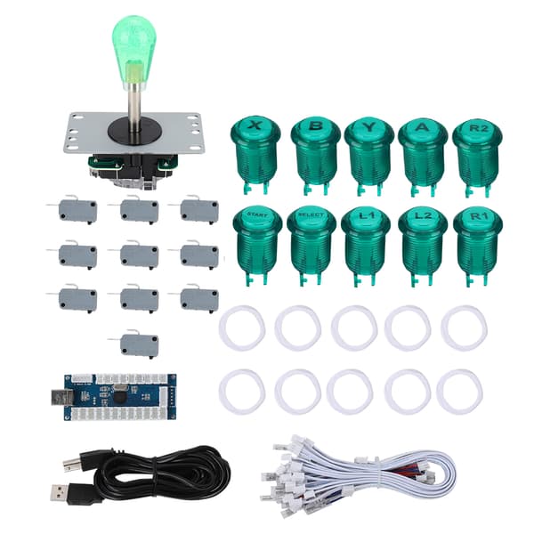 822B DIY Arcade Joystick-sæt til kamp- og hjemmespil, USB amerikansk-stil controller-sæt (grøn)