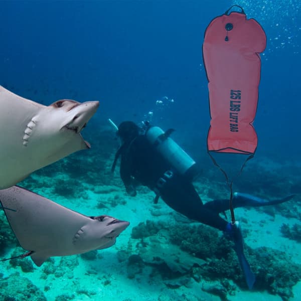 KEEP DIVING Scuba Säkerhetslyftväska Dumpventil Pumpande Dyktillbehör 60LBS
