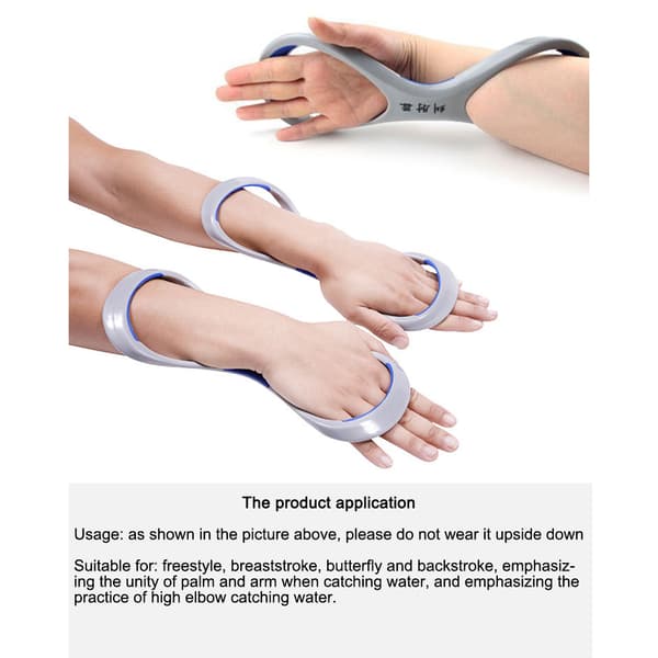 Simhandskar med hög armbåge för korrigerande underarmsträning (1 par)
