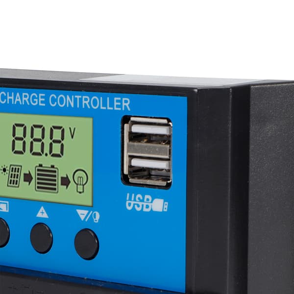 OffGrid PWM Solar Charge Controller 30A Auto 12V/24V Selvtilpassende Regulator til Solpanelsystem