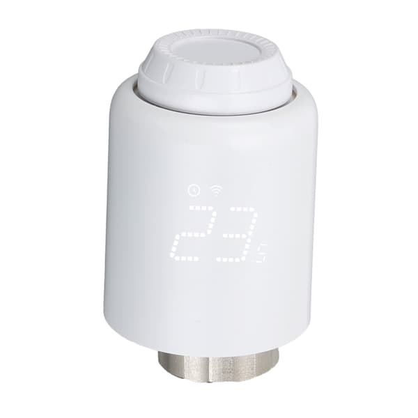 Smart radiatortermostat, drejeligt display, programmerbar Zigbee-ventil, 5-sæt tidsplanlægning