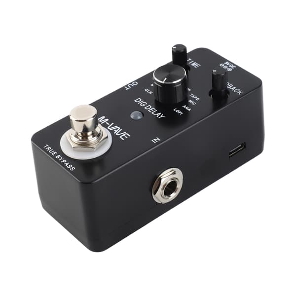 M-VAVE DIG DELAY Digital Delay Guitar Effektpedal med 9 Delay-effekter True Bypass Fuld metalskal