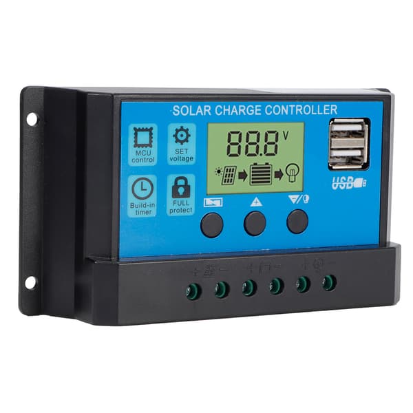 OffGrid PWM Solar Charge Controller 30A Auto 12V/24V Självjusterande Regulator för Solpanelsystem