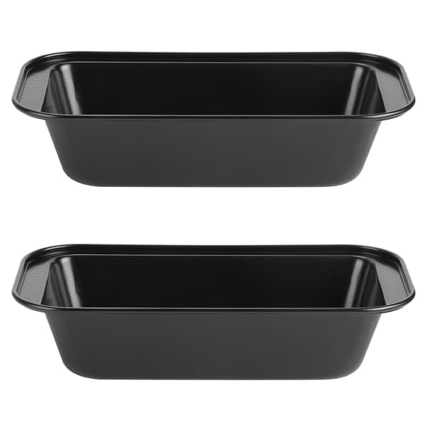 Rektangulær toastbrødform i kulstofstål, non-stick dejbageform, sort