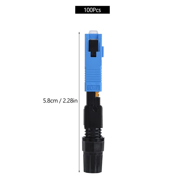 100 st SC Single Mode Fiber Quick Connector Adapter Kit för FTTH Nätverksinstallation
