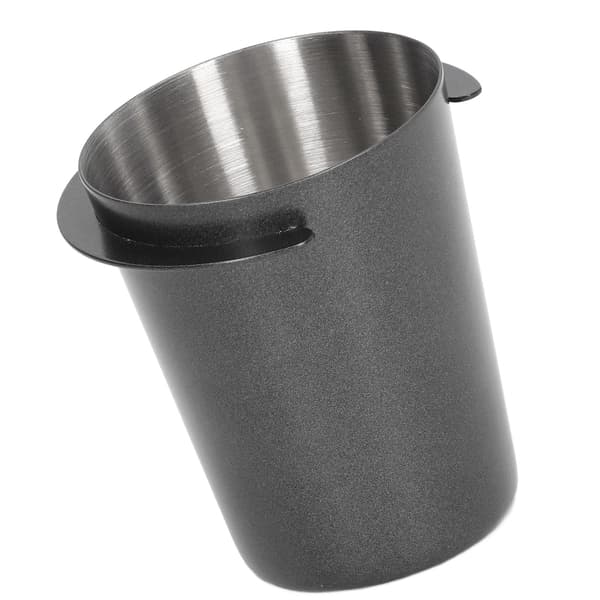 58 mm doseringskop i rustfrit stål, kompatibilitet, polering, kaffedoseringskop, pulverføder til kaffe, sort