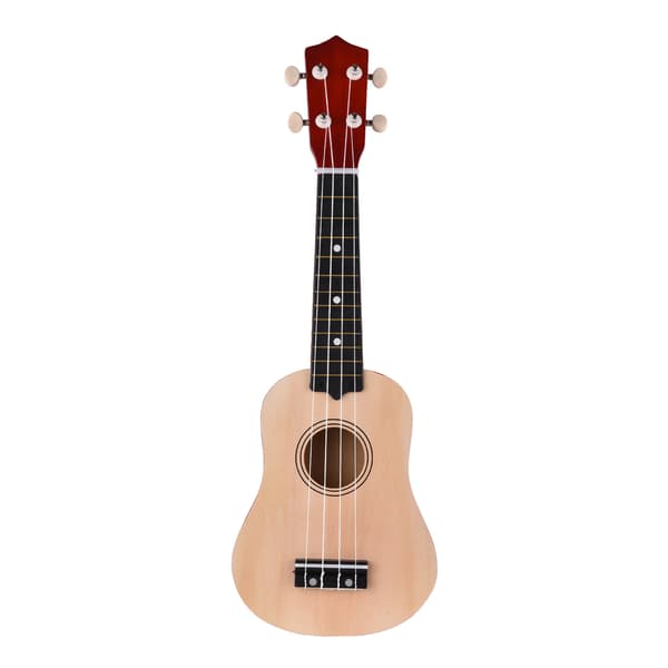21-tums Ukulele 4 strängar Ukulele Liten Gitarr Bas Trä Musikinstrument Barnpresent Beige