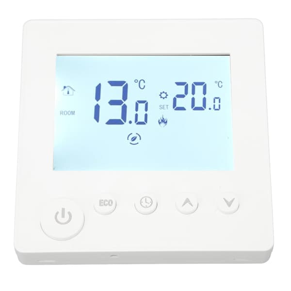 Gulvvarmetermostat Controller Programmerbart Kontrolpanel LCD-display 90V‑240V til hjemmet