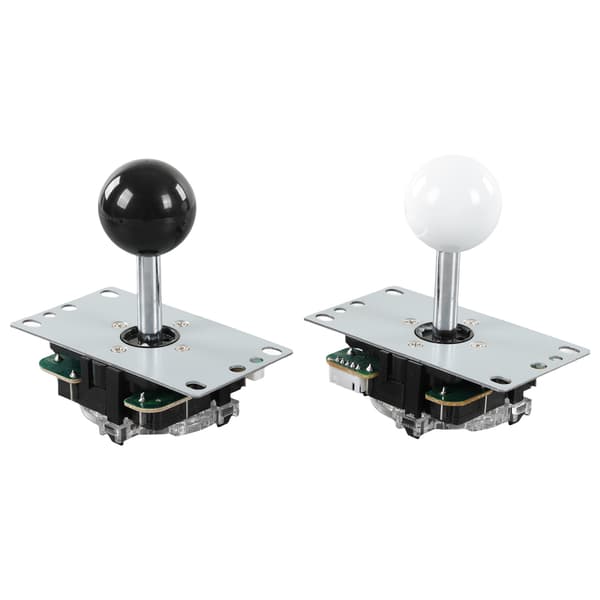 Gør-det-selv arkadesæt til 2 spillere, USB-encoder joystick og knapsæt, sort/hvid, tilbehør til hjemmefestspil