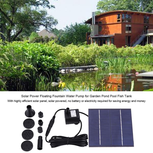 Solvattenpump för trädgårdsdamm, pool, akvarium, utomhusfontänpump