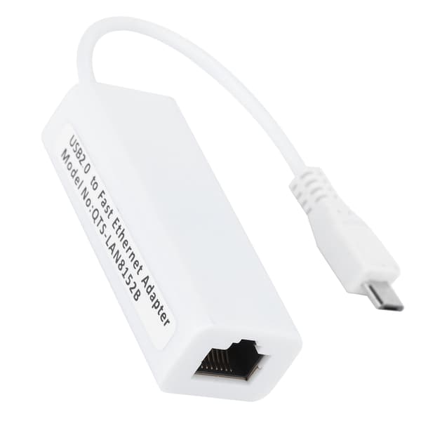 Micro USB–RJ45 Ethernet-sovitin Raspberry Pi Zero 1.3/W:lle, verkon LAN-liitin, kompakti Plug-and-Play