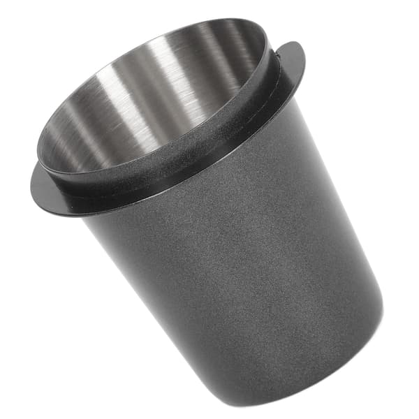 58 mm doseringskop i rustfrit stål, kompatibilitet, polering, kaffedoseringskop, pulverføder til kaffe, sort