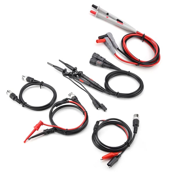 Oscilloskop Multimeter Testkabelkit med Krokodilklämmor, Utbytbara Probespetsar, P1260D