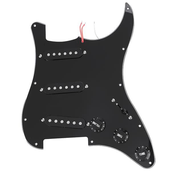 1 set DIY elgitarrkit Plektrumskydd Bakre kåpa Brosystem för ST-stil gitarrer