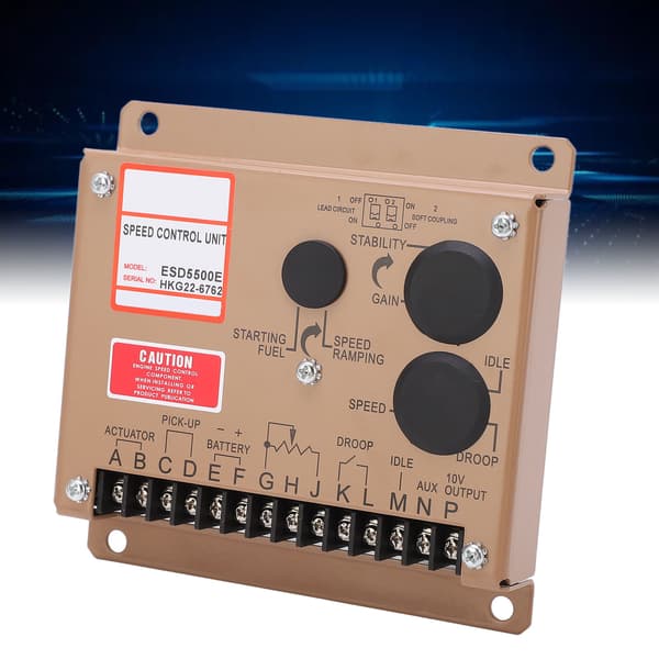 ESD5500E Dieselgenerator Elektronisk Regulator, Motor Tomgångsvarvtalsregulator, 12V/24V DC Långsam Startmodul