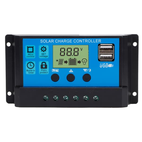 OffGrid PWM Solar Charge Controller 30A Auto 12V/24V Självjusterande Regulator för Solpanelsystem