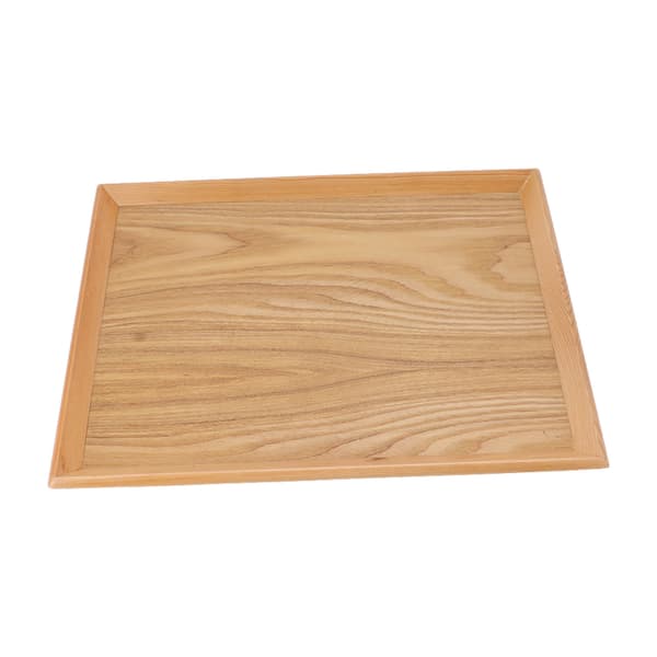 Rektangulär träbricka Multifunktionell serveringsbricka för fruktmat Pizza sammankomst utomhus 36,5 X 27 cm