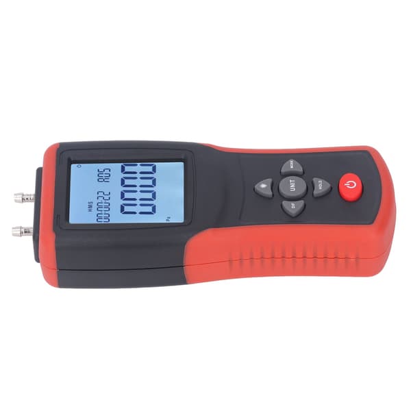 Digital Manometer 12 enheter valbara multifunktionell digital differentialtrycksmätare med bakgrundsbelyst LCD-display