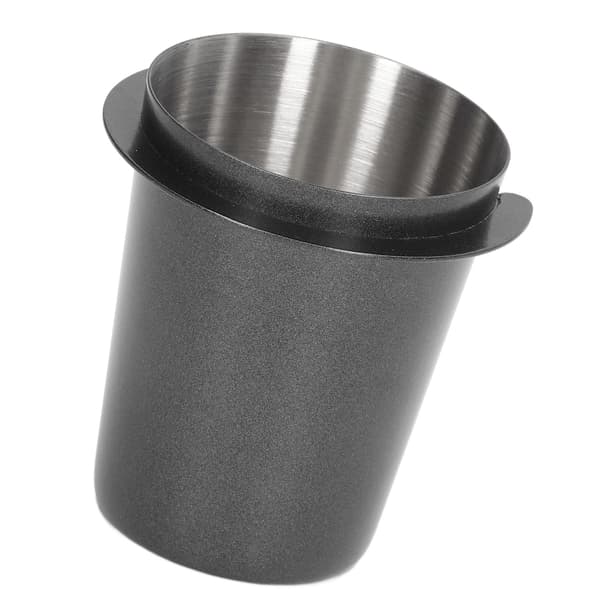 58 mm doseringskop i rustfrit stål, kompatibilitet, polering, kaffedoseringskop, pulverføder til kaffe, sort