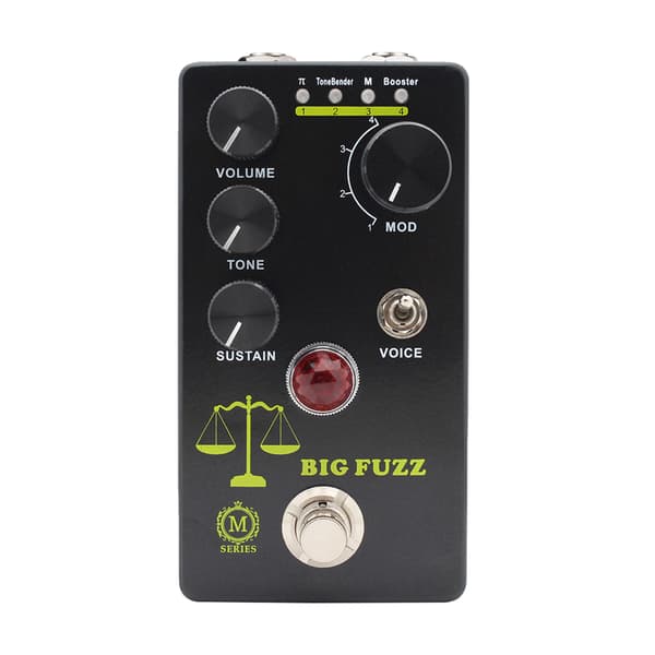 MOSKYAudio FUZZ Gitarr Effektpedal 4 lägesomkopplare & Volym/Ton/Sustain-kontroller Kompakt Bärbar Digital Fuzz Gitarr Effektor Effektprocessor för E