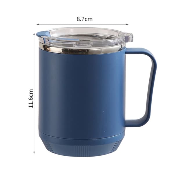 Kaffemugg 460ml 304 Rostfritt Stål Foder Läckagesäker Elegant Bärbar Mugg för Utomhusaktiviteter Blå