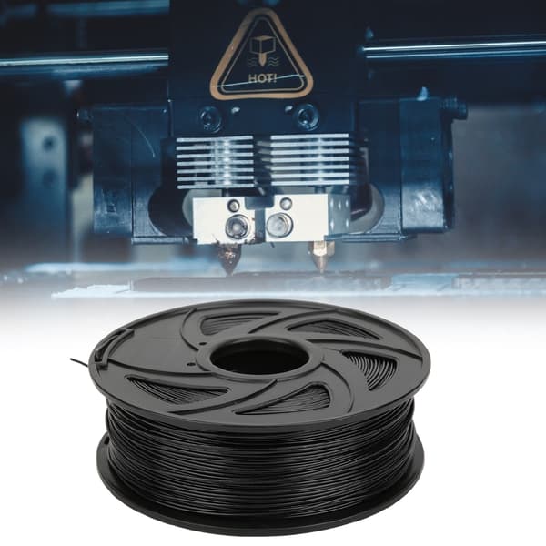 Sort 1,75 mm 1 kg PLA-printer Lang filamentudskrivningsforbrugsmateriale til 3D-printer