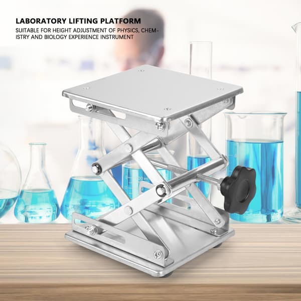 Lyftplattform i rostfritt stål för laboratorium, saxställ 150*150*250mm