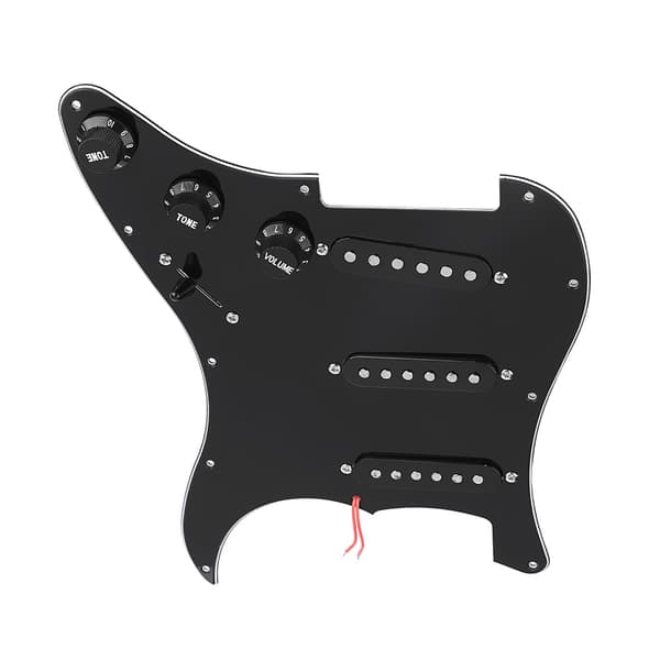 1 set DIY elgitarrkit Plektrumskydd Bakre kåpa Brosystem för ST-stil gitarrer