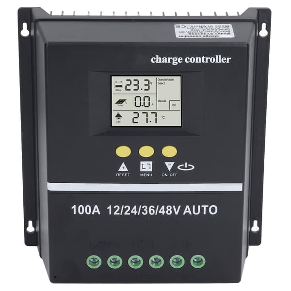 MPPT Solar Charge Controller Dobbelt USB-port Baggrundsbelyst LCD-display Solpanelregulator 12V 24V 36V 48V Adaptiv